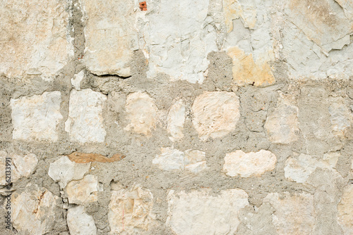 Light Old Brickwork Texture. Ancient Brick Wall.