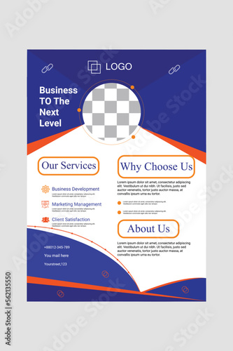 Business to the next level flyer and template design