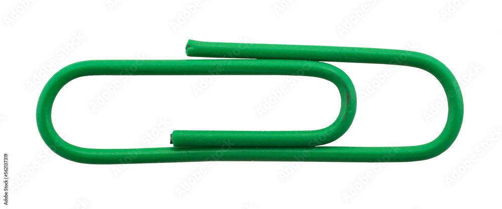 Paper clip isolate close up. Office stationery Paper clip isolate close up. Office stationery
