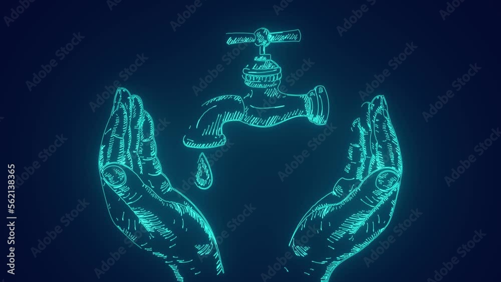 Save the water don't waste water protect environment animation Save the water don't waste water protect environment animation