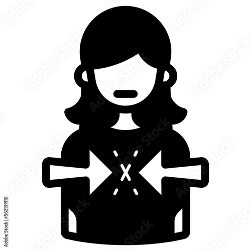 Fotografie girl feel contradiction thought illustration