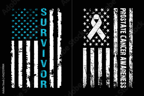 USA Flag Prostate Cancer Awareness Design