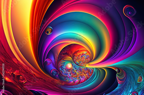 TIme is energy  time is illusion  time has so space  time is not linear. Concept. Colorful energy background. Generative AI.