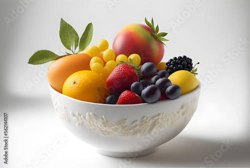  A bowl of fresh fruits generative AI