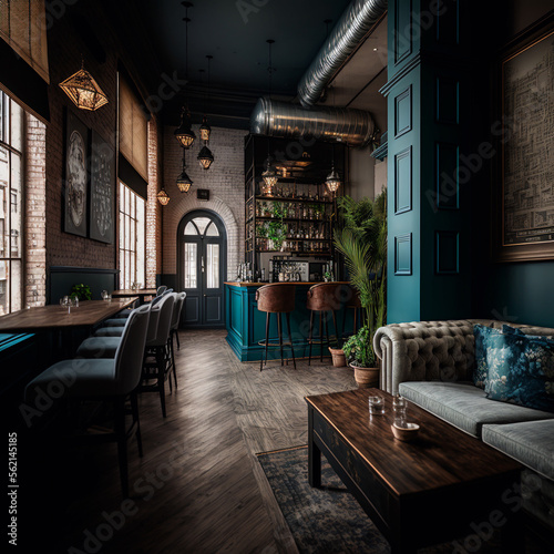 Cafe and bar in hotel loft style © yuniazizah