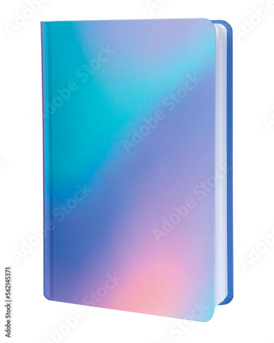 Cute rainbow colorful notebook isolated on the white background