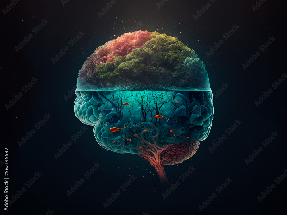 brain flooded by nature, we are nature.