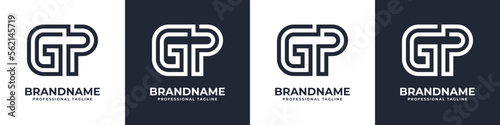 Letter GP or PG Global Technology Monogram Logo, suitable for any business with GP or PG initials.
