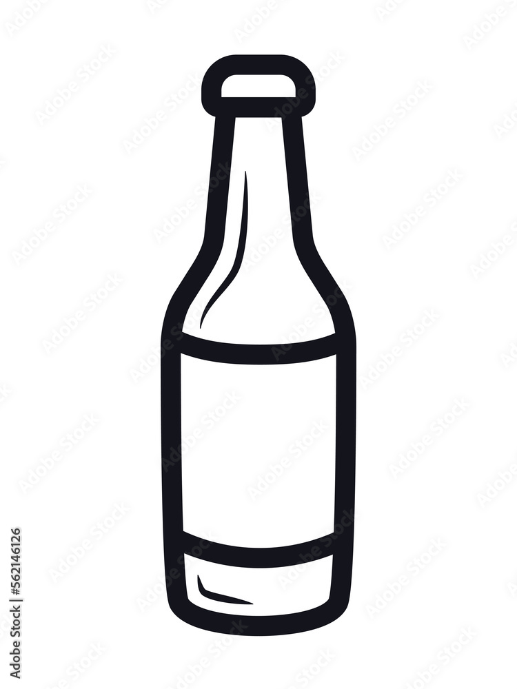 Beer bottle vector illustration icon Beer bottle vector illustration icon