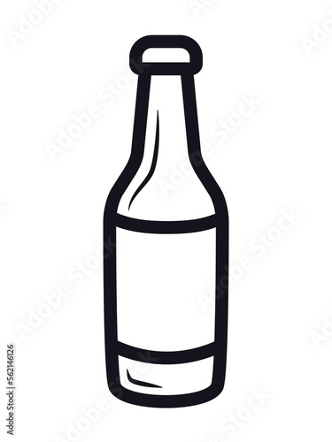 Beer bottle vector illustration icon