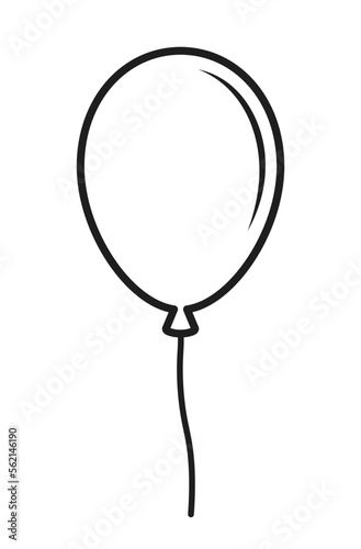 Party balloon outline vector icon
