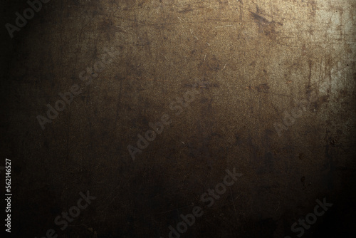 Dark abstract background with scuffs and scratches. Metal texture with rust