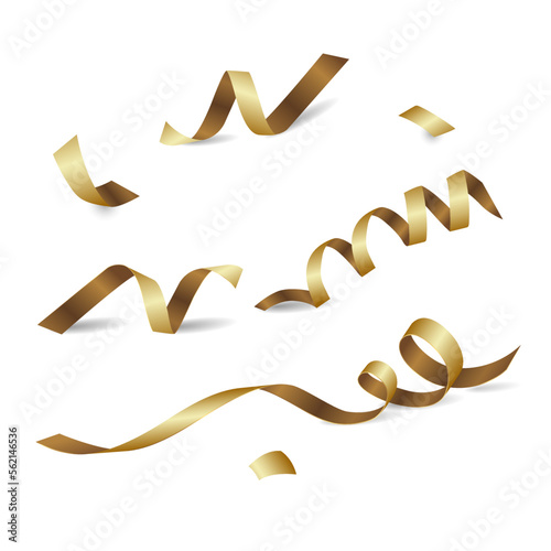 Shiny golden confetti isolated on transparent background. Bright festive tinsel of gold color.luxury background.