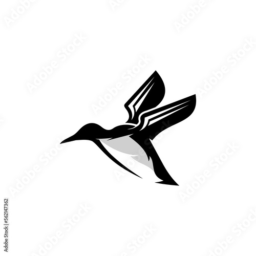 Murre logo design icon. Thick-billed Murre  logo design inspiration. Murre animal logo design template. Animal symbol logotype. Murre symbol silhouette. © G234TD4Y