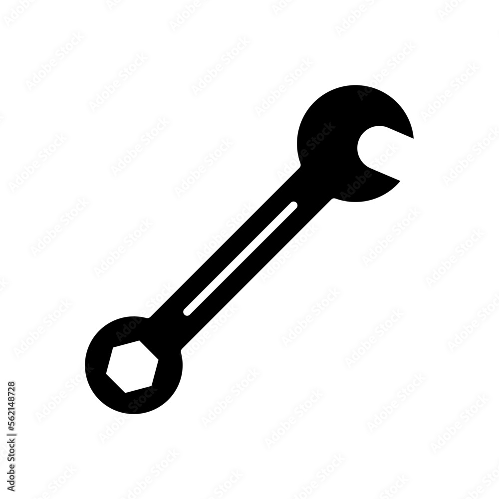 wrench glyph icon wrench glyph icon