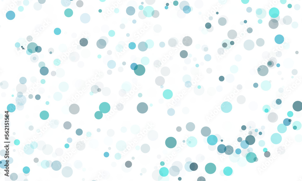 Various shades of blue and dark green isolated round dots graphic design element overlay