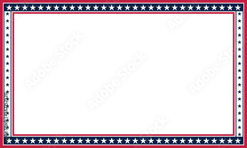 Patriotic border divider american usa flag.	