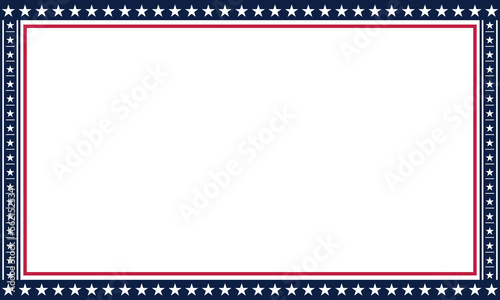 Patriotic border divider american usa flag.	