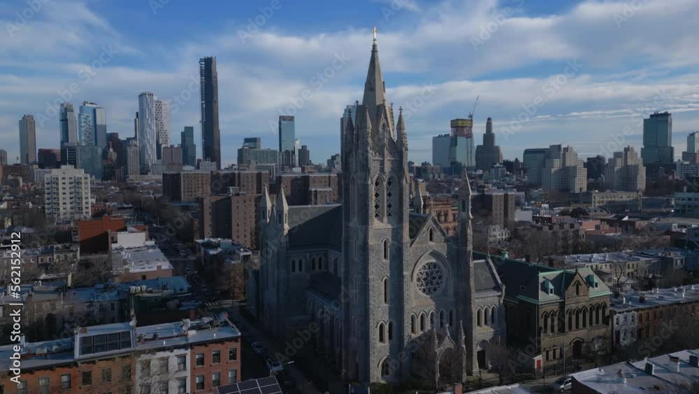 flying counter clockwise around church in Gowanus Brooklyn flying counter clockwise around church in Gowanus Brooklyn