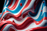 Abstract Red, White, and Blue Abstract Background. Generative ai