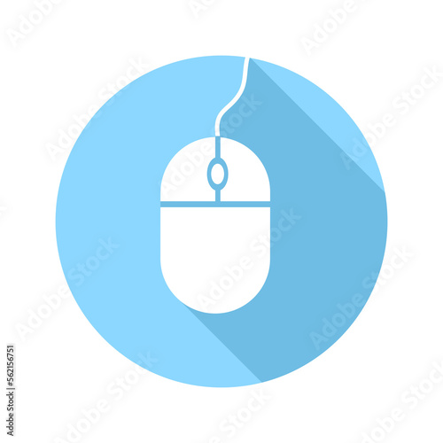 Computer mouse icon in flat style.