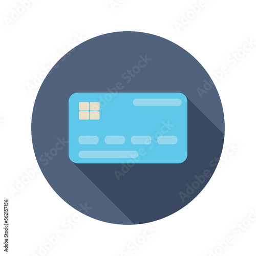 Free Download Credit Card with long shadow in flat style. - GFXLoad