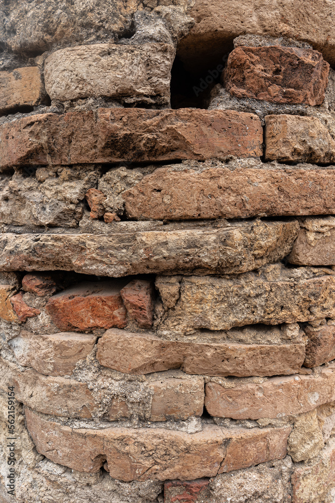 Fototapeta premium Real brick wall background and texture