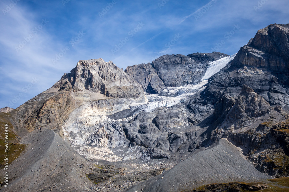 Grande Casse Alpine glacier landscape in French alps