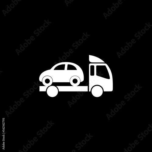  Trucks icon isolated on black