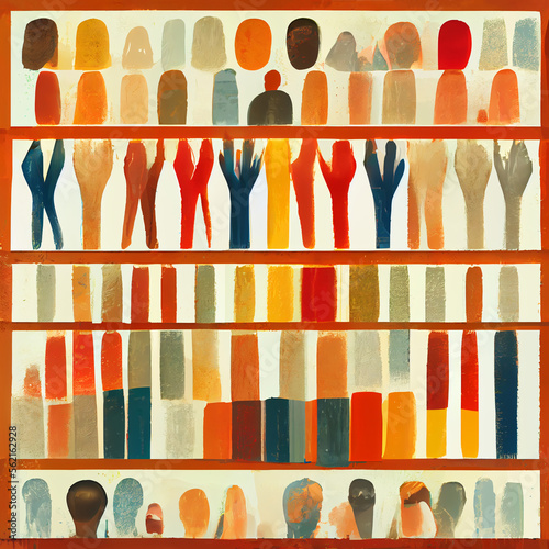 Wallpaper Mural Abstract of Togetherness American Diversity Inclusion Community Strength Activism Equality Diversity Social Justice Generative AI Tools Technology illustration Torontodigital.ca
