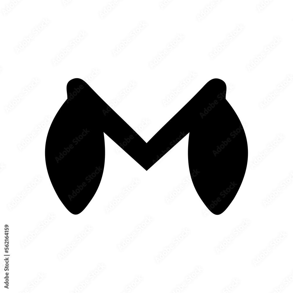 M icon. Simple style poster background symbol. M brand logo design element. M sign. M t-shirt printing. Vector for sticker. M icon. Simple style poster background symbol. M brand logo design element. M sign. M t-shirt printing. Vector for sticker.