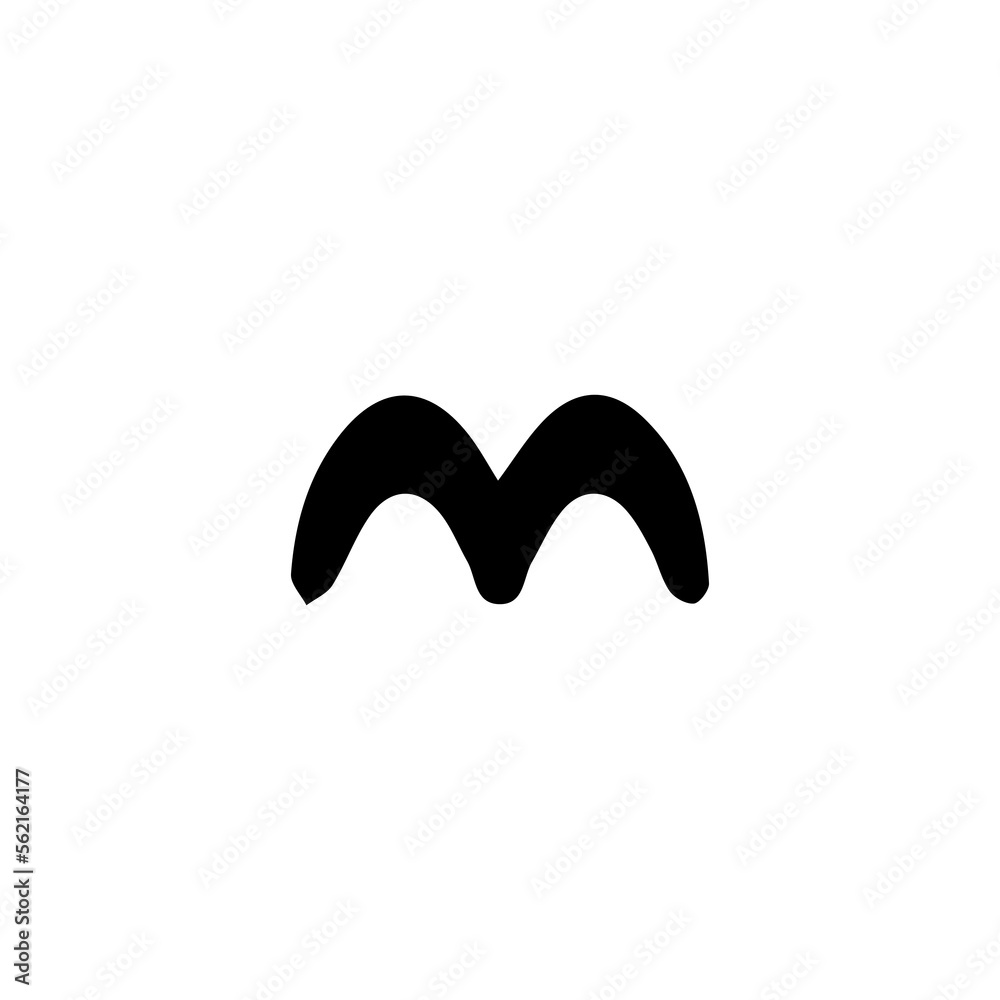 M icon. Simple style poster background symbol. M brand logo design element. M sign. M t-shirt printing. Vector for sticker. M icon. Simple style poster background symbol. M brand logo design element. M sign. M t-shirt printing. Vector for sticker.