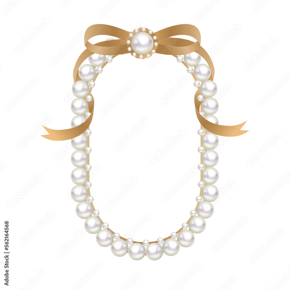 Obraz premium yellow pearl ribbon ellipse