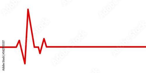 Slika na platnu Red heartbeat line icon