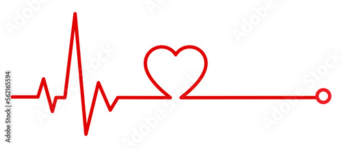 heartbeat icon on isolated transparent background. heart beat pulse symbol. cardiogram heart in linear style. heartbeat PNG