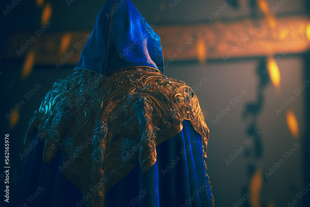 ภาพประกอบสต็อก A cloak that makes the wearer invisible to the human eye ...