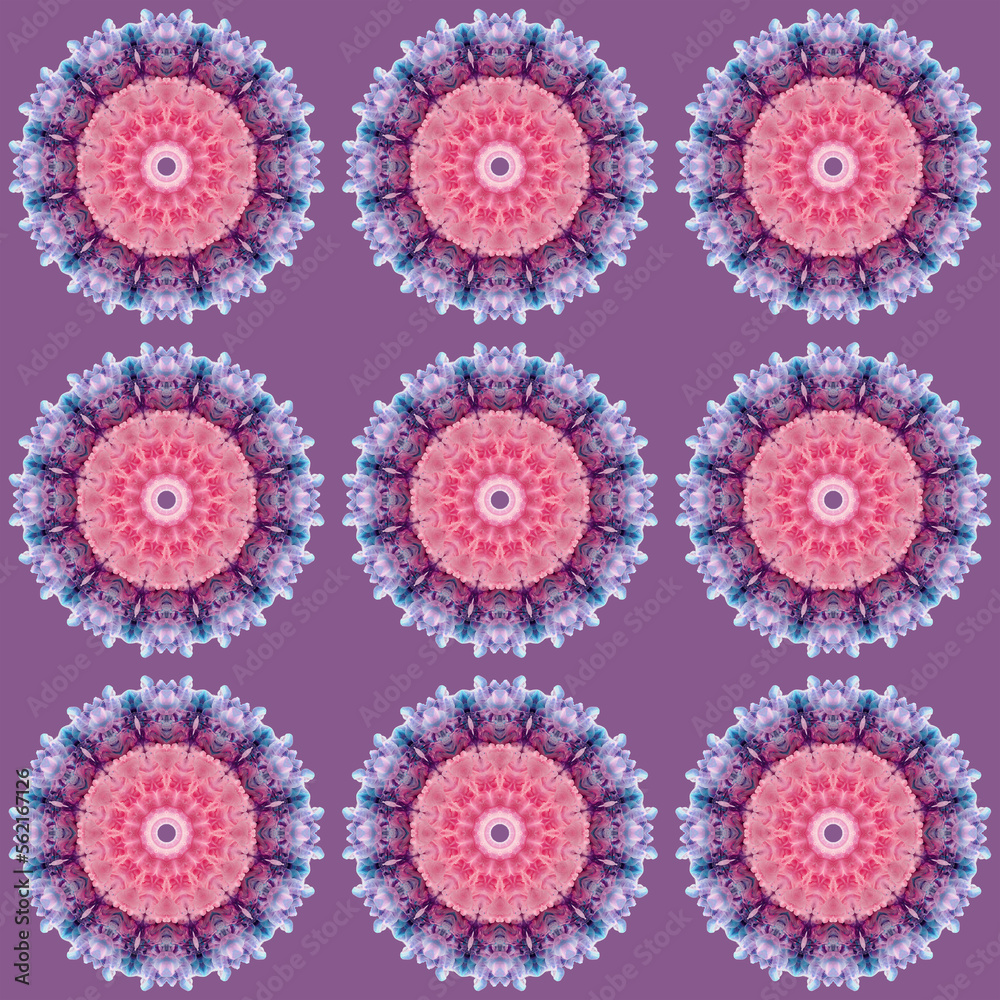 Tile. Background, texture of pink-violet patterns in pastel colors.