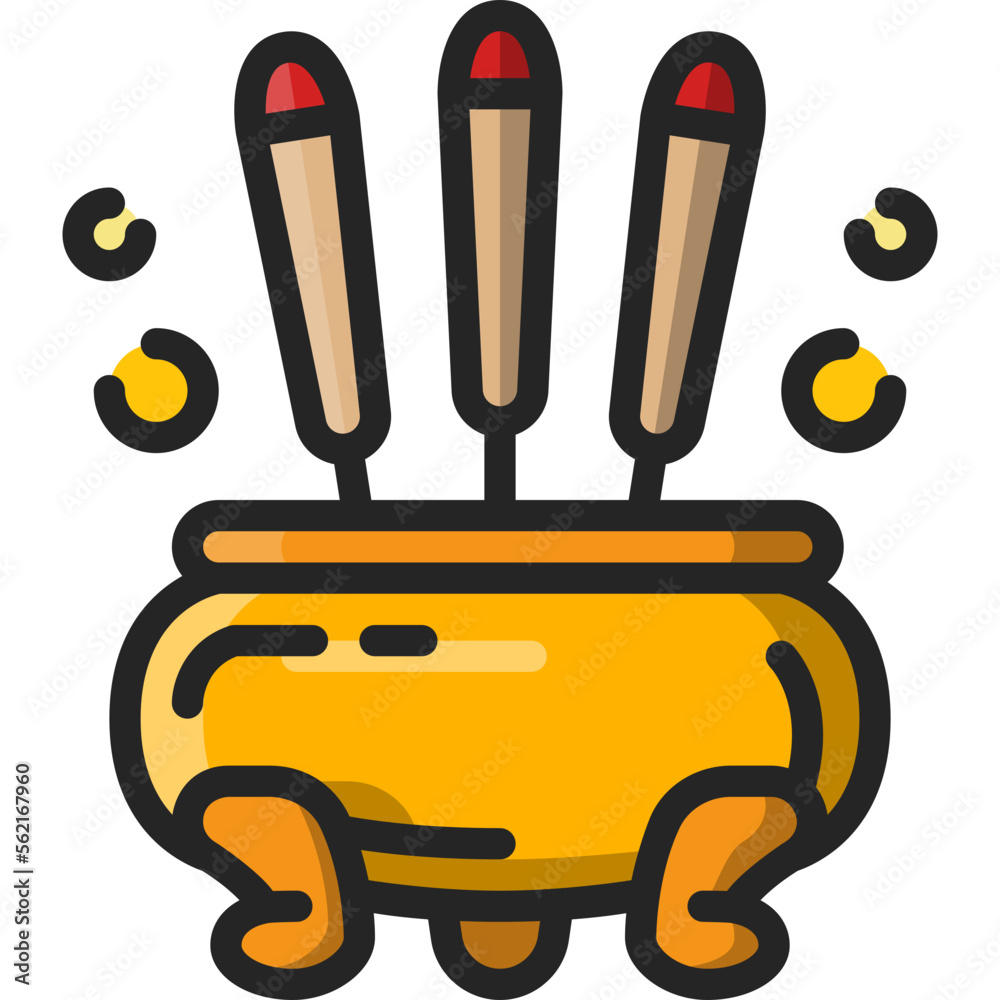 incense filled outline icon incense filled outline icon