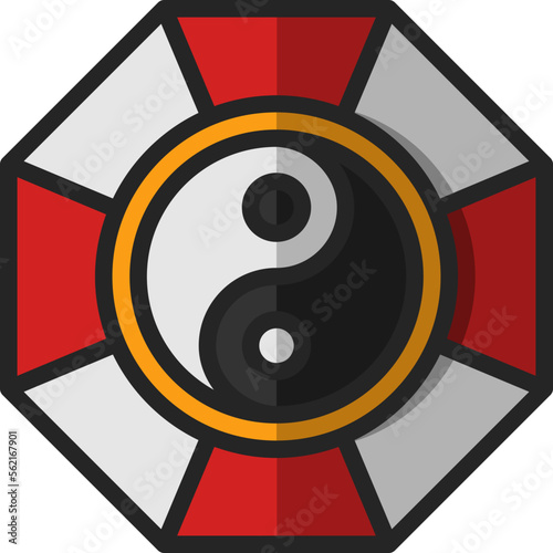 feng shui filled outline icon