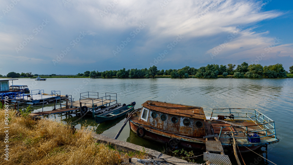 The harbor of Mila 23 in the Danube Delta in Romania
