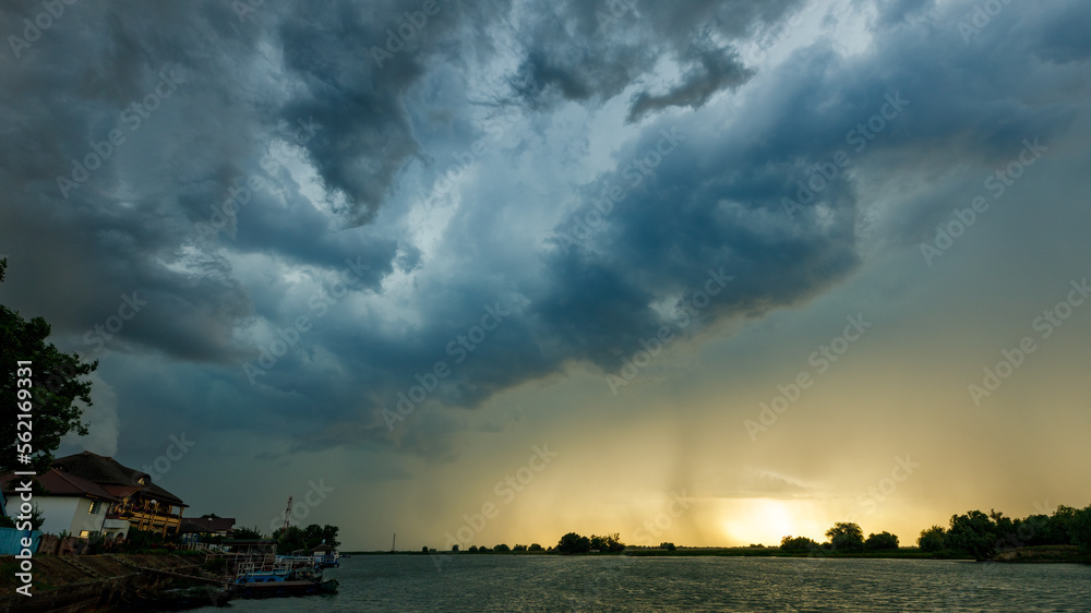 Thunderstorm at Mila 23 in the Danube Delta in Romania