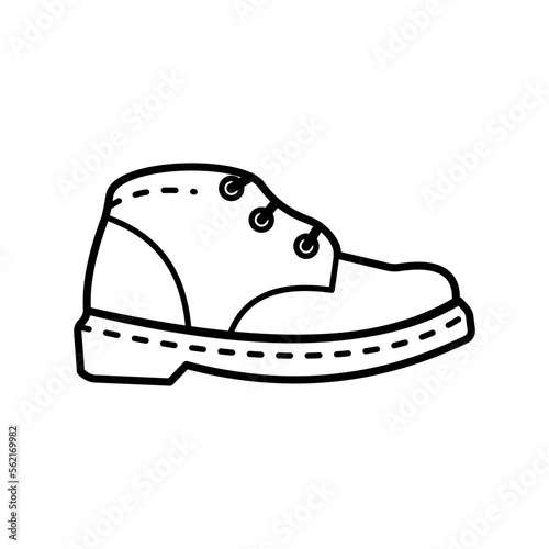 shoe, brogue - vector icon