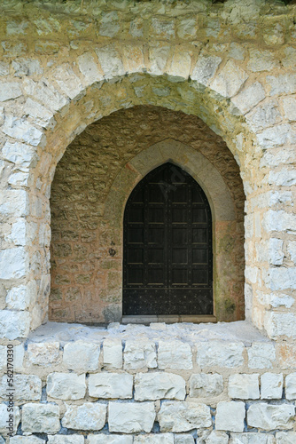 A detail of the cloister of the Fossanova abbey. It is located in Italy in the Lazio region  not far from Rome.