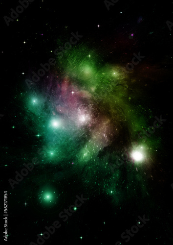Obraz na płótnie galaxy in a free space. 3D rendering w salonie