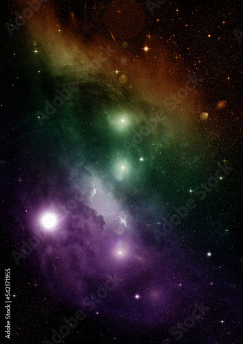 Obraz na płótnie galaxy in a free space. 3D rendering w salonie