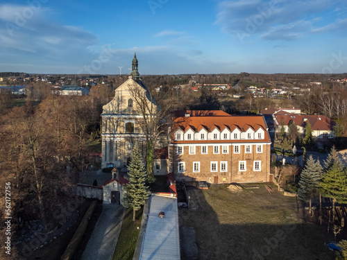 Historic monastery in the city of Lutomiersk, Poland.