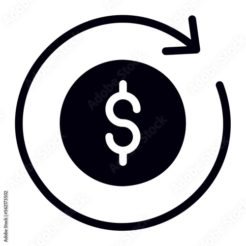 cashback glyph icon