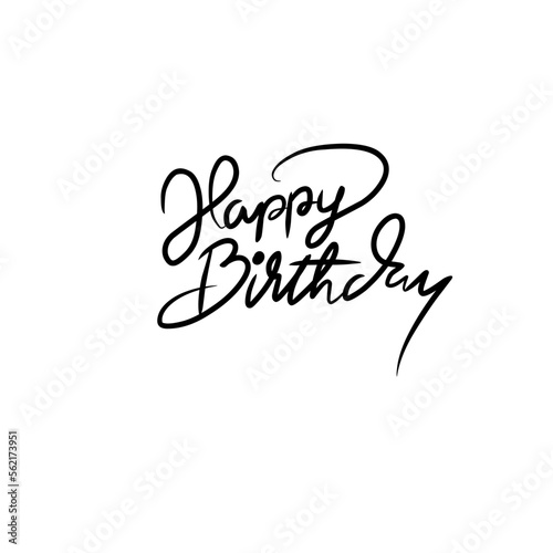 Happy birthday doodle hand lettering