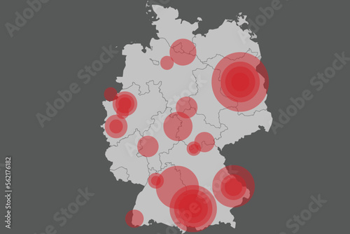 urban zoning analysis, urban zoning analytic, germany urban zoning, Population analysis for urban zoning, germany map, Urban data analysis. vector vector
