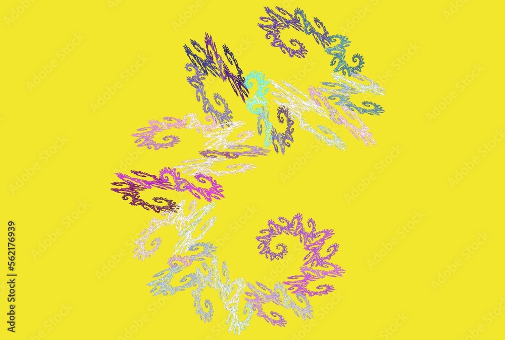abstract floral background art design illustration graphic fractal yellow 